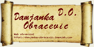 Damjanka Obračević vizit kartica